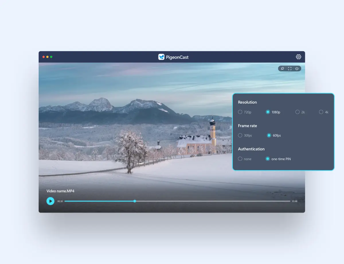 Connect two devices and start screen mirroring