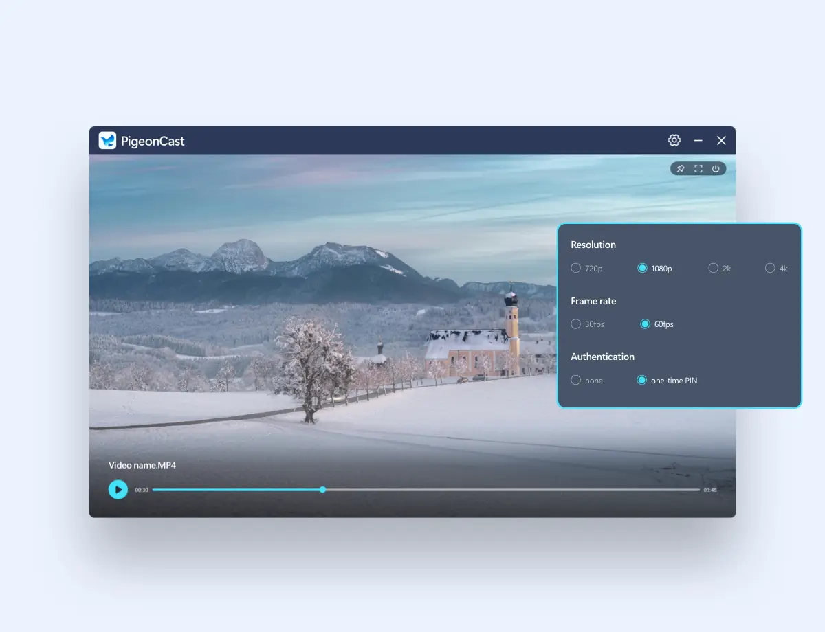 Connect two devices and start screen mirroring