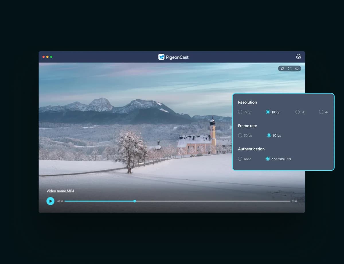 Connect two devices and start screen mirroring