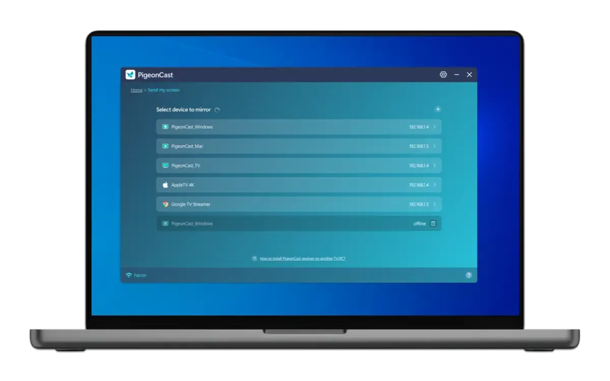 choose the device to connect to