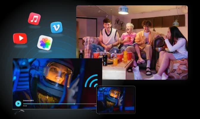 Share photos and videos on a TV