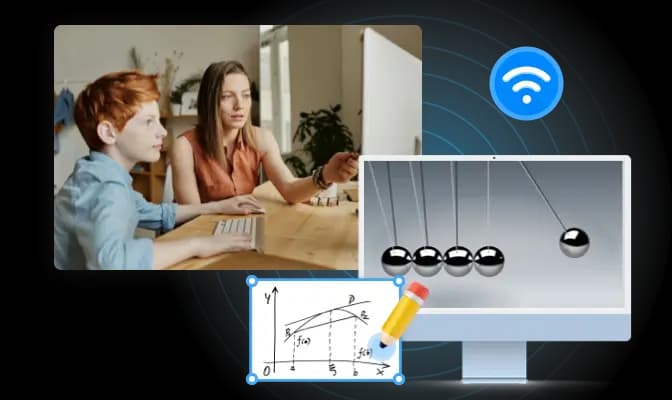 Transfer teaching materials to a classroom TV