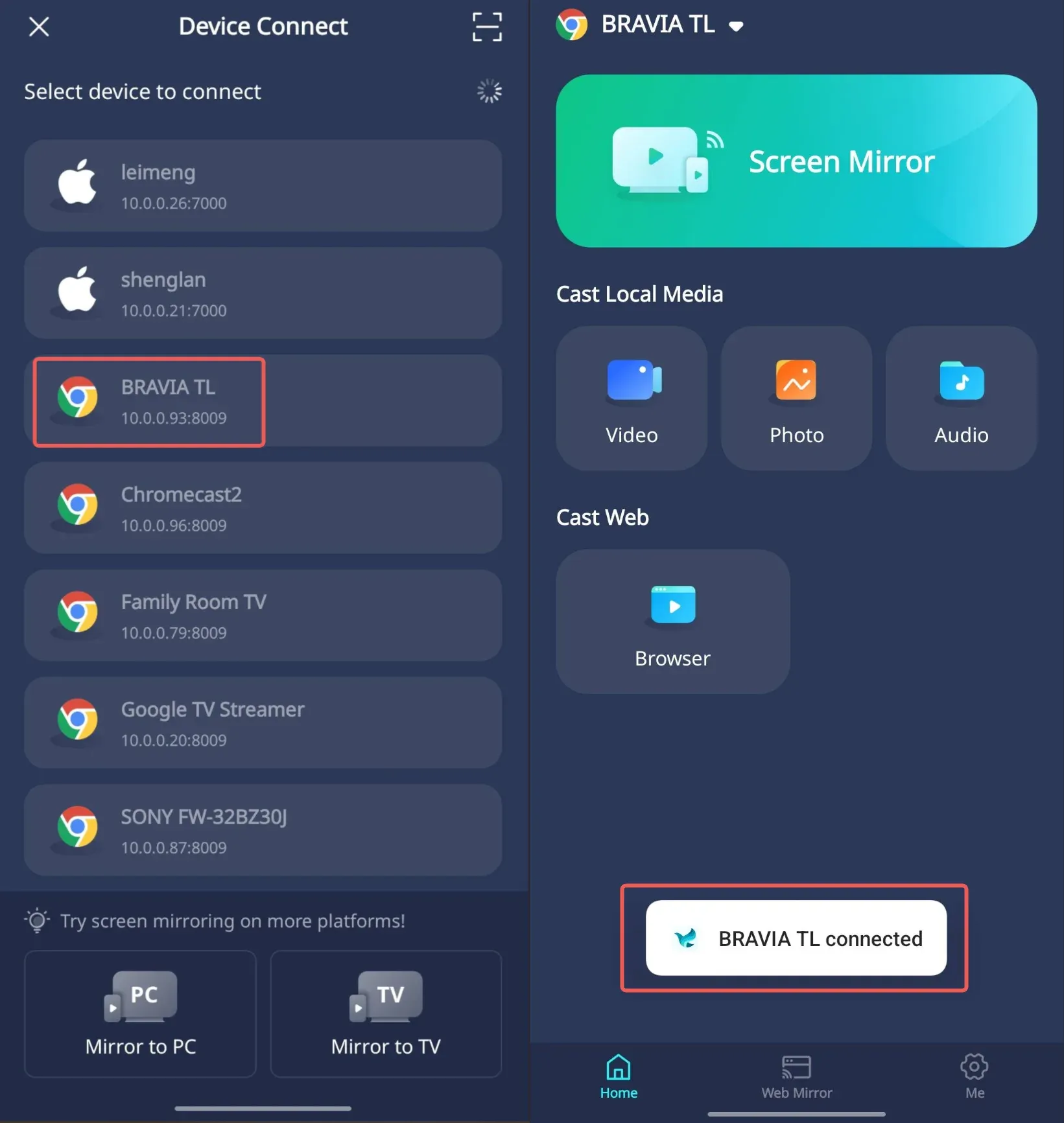 Connect your iPhone to Sony Bravia TV