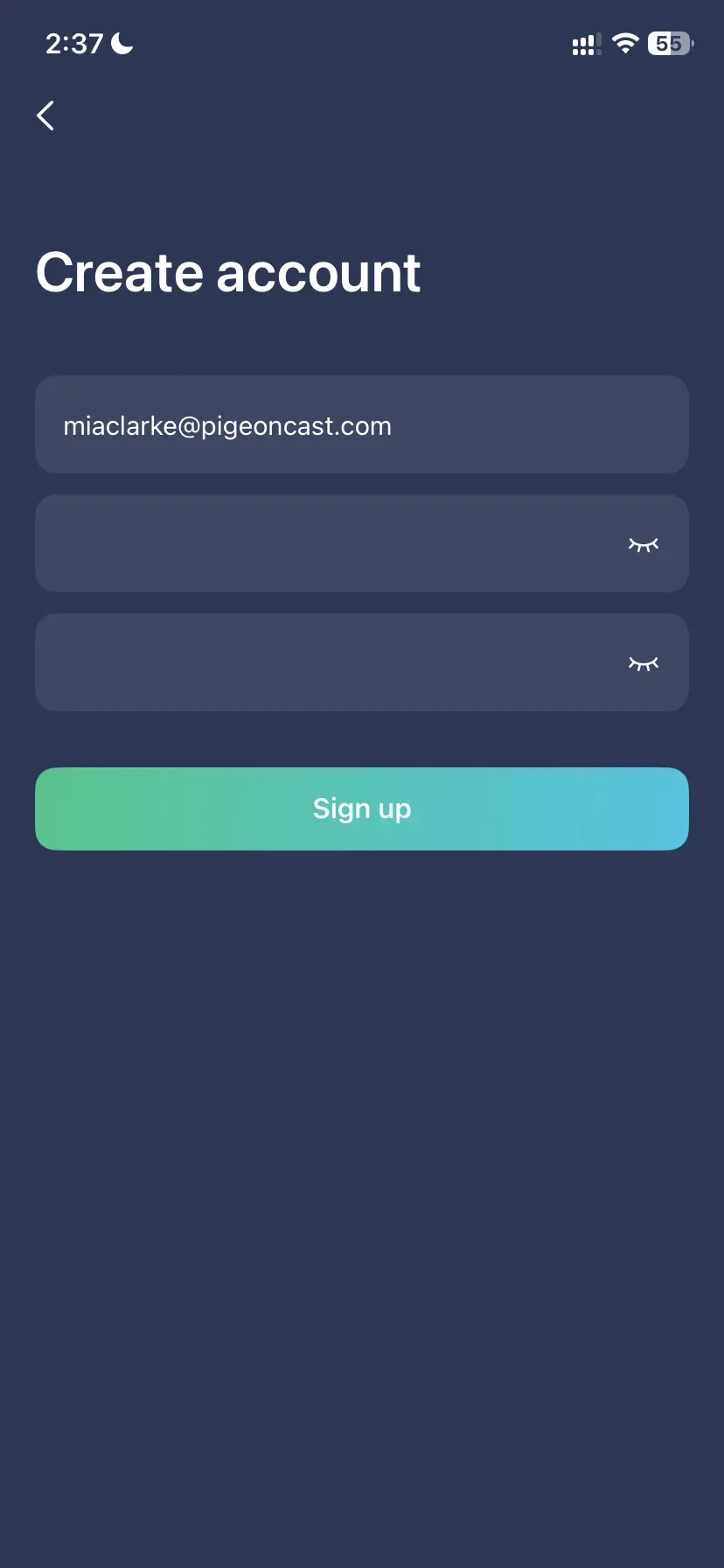 create your credentials