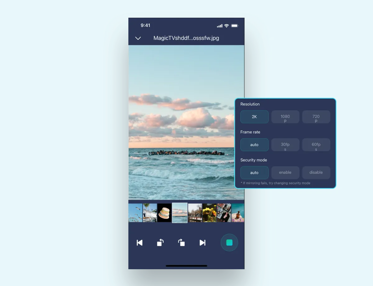 Iniciar transmisión