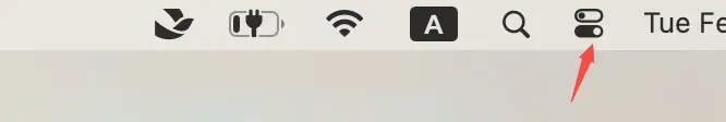 Click Control Center on Mac