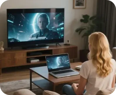 Visualización en pantalla grande