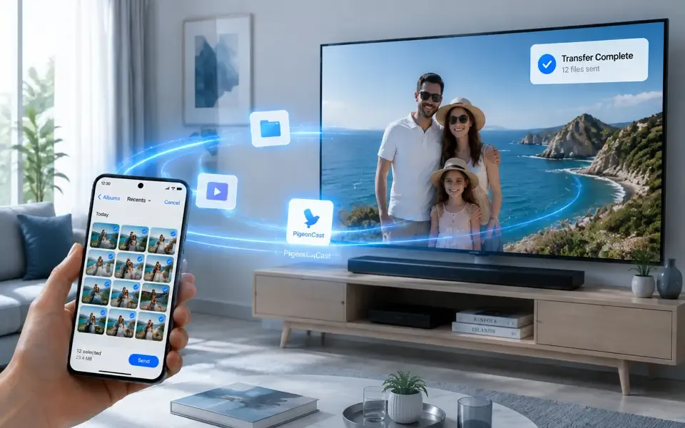 send photos to TV from phone wirelessly