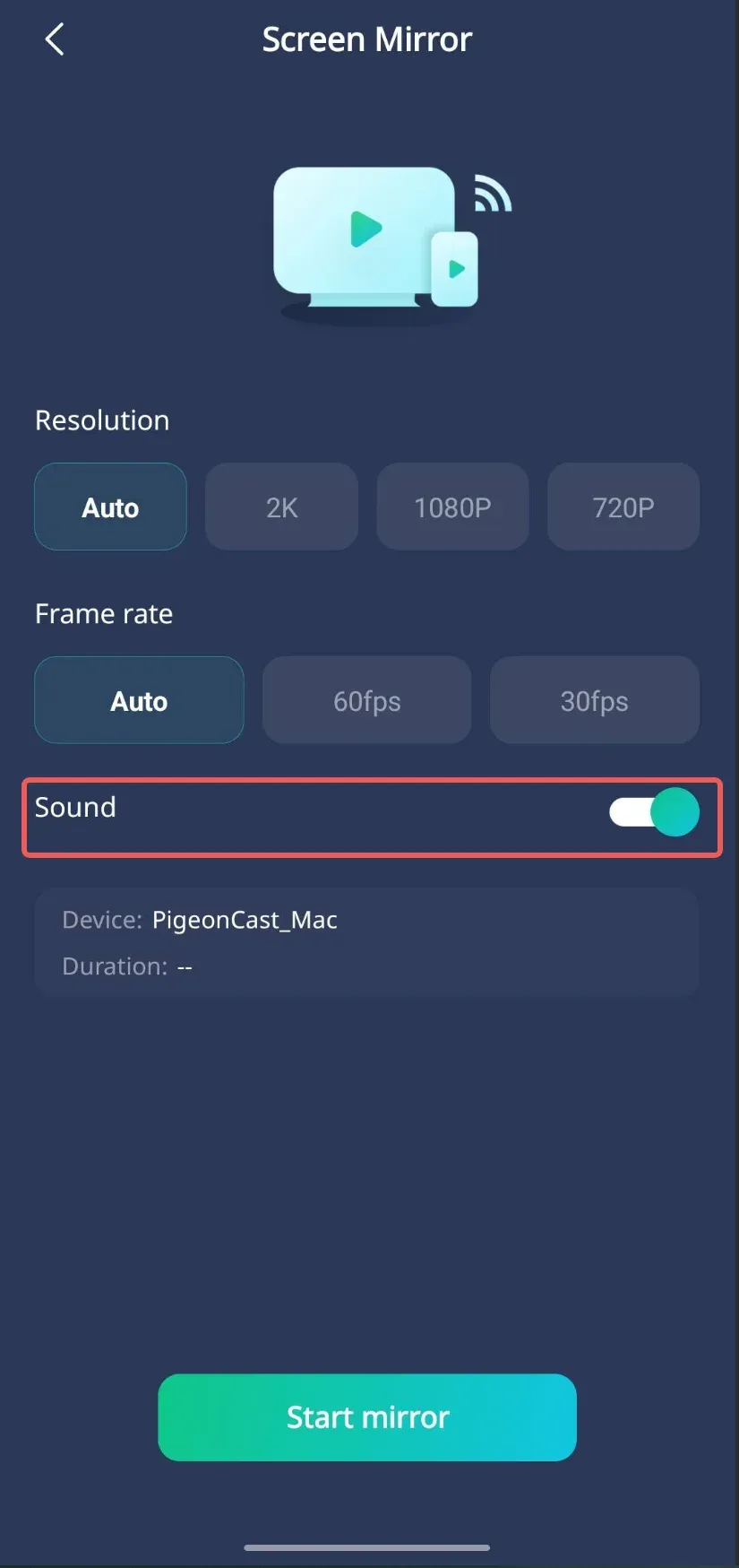 Turn ON Sound Switch