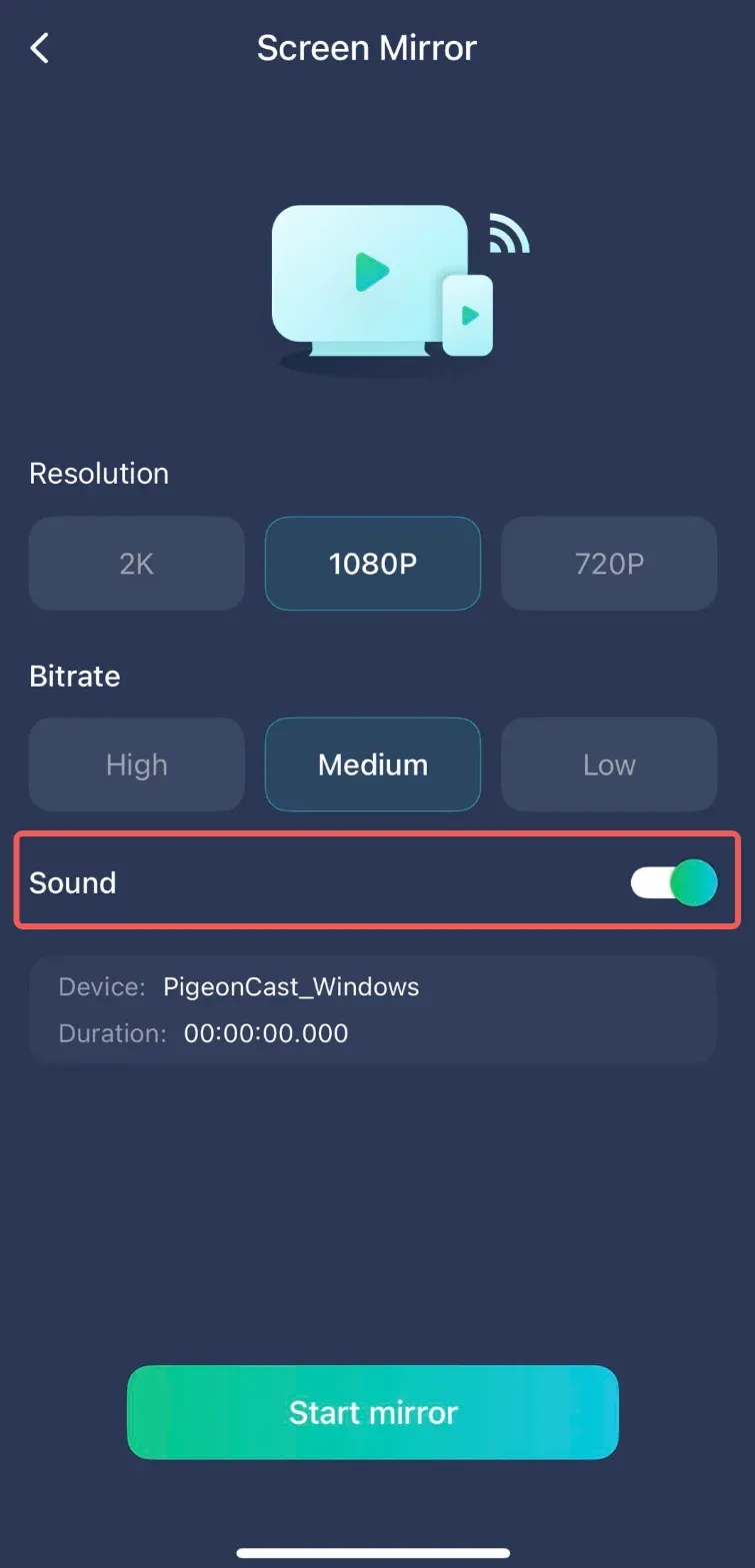 Turn ON Sound Switch